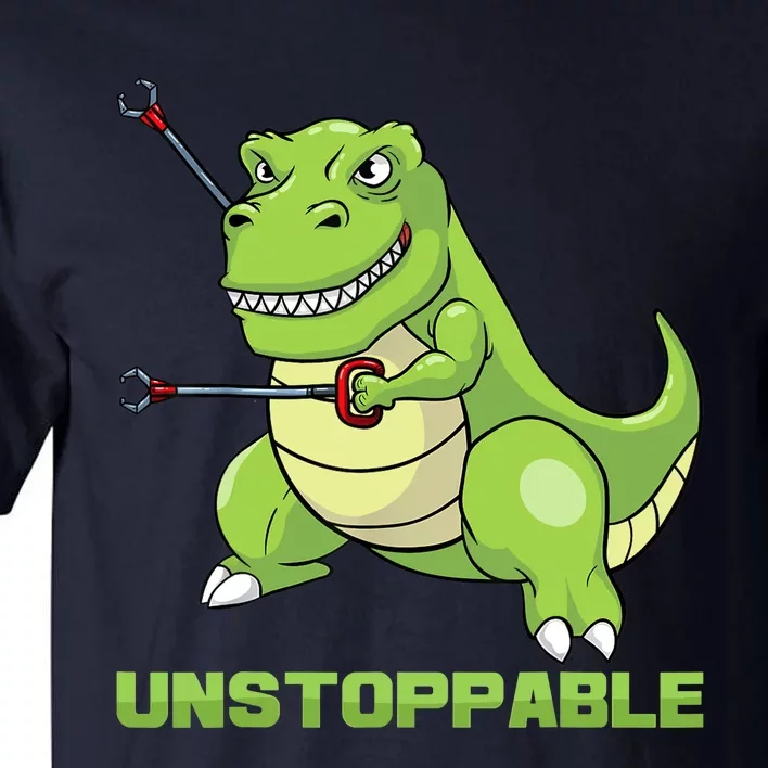 Unstoppable Tyrannosaur Funny T Rex Dino Lovers Humor Outfit Tall T-Shirt