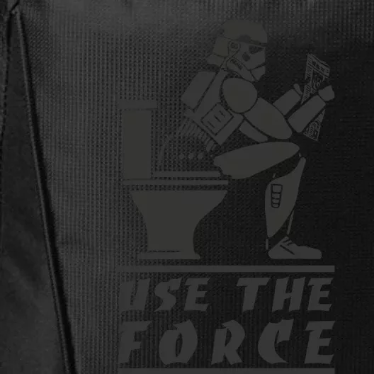 Use The Force Funny Pooping Meme Tummy AcheTummy Ache City Backpack