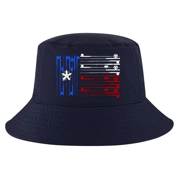 USA Texas Fishing Rods Flag Cool Comfort Performance Bucket Hat