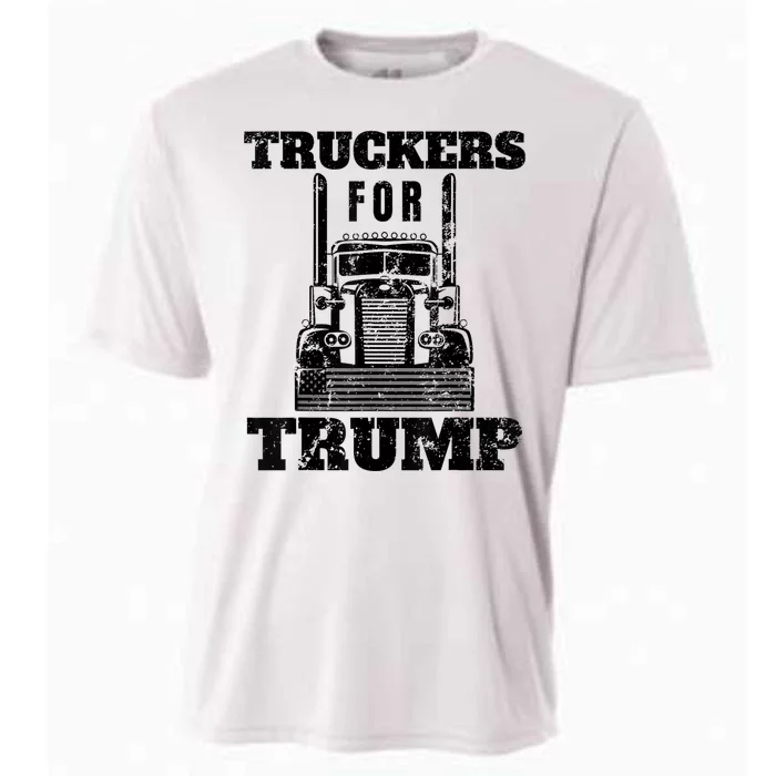 Unny Truckers For Trump American Flag 2024 Gift Cooling Performance Crew T-Shirt