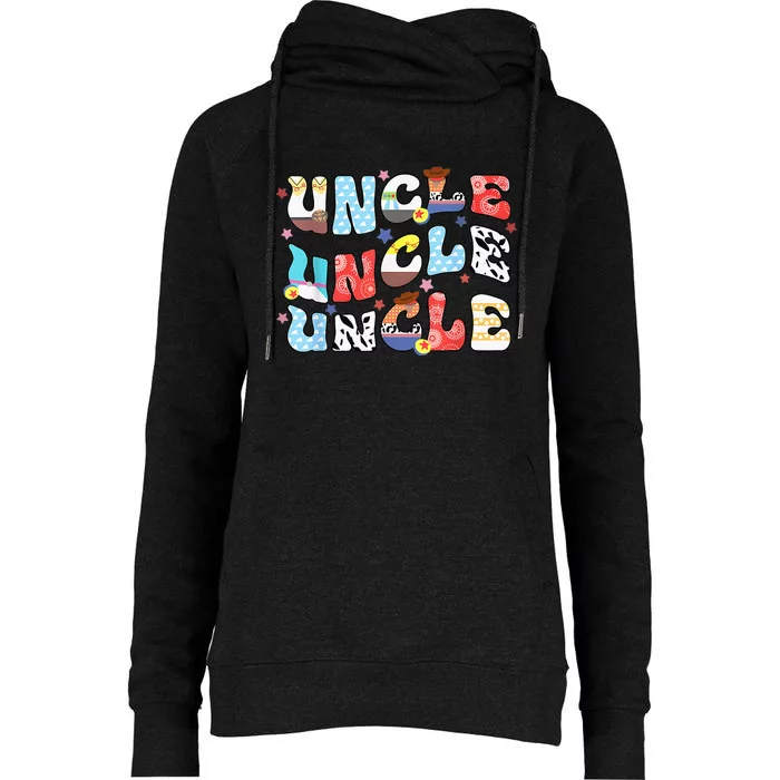 Uncle Toy Funny Story Grandpa Fathers Day Womens Funnel Neck Pullover Hood