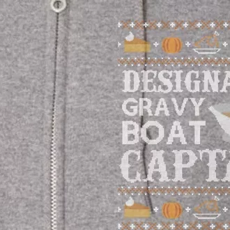 Ugly Thanksgiving Gravy Boat Captain Full Zip Hoodie