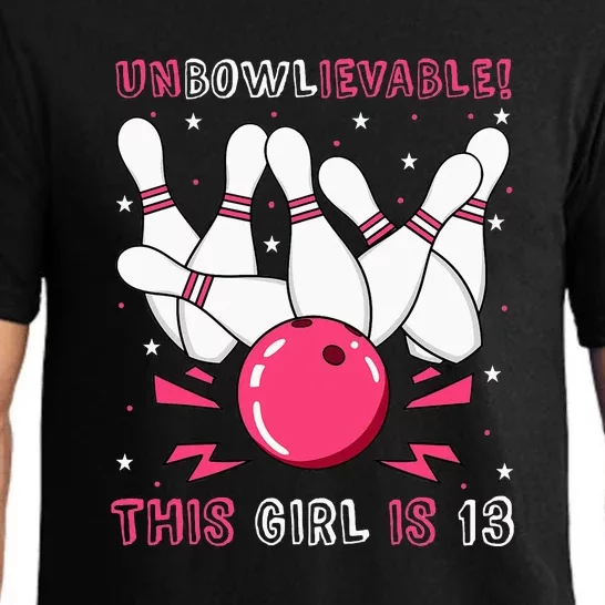 Unbowlievable! This Girl Is 13 Birthday Bowling Party 13th Pajama Set