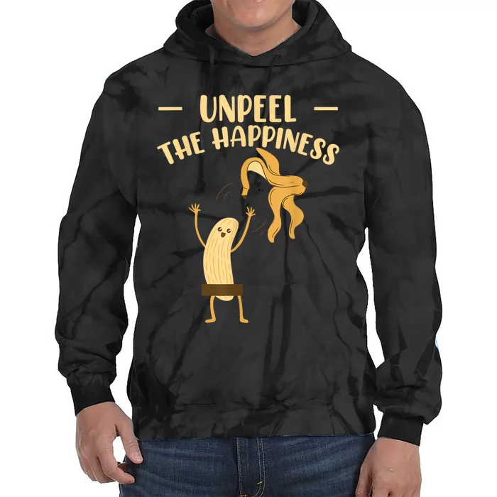 Unpeel The Happiness Fruit Lover Funny Banana Tie Dye Hoodie