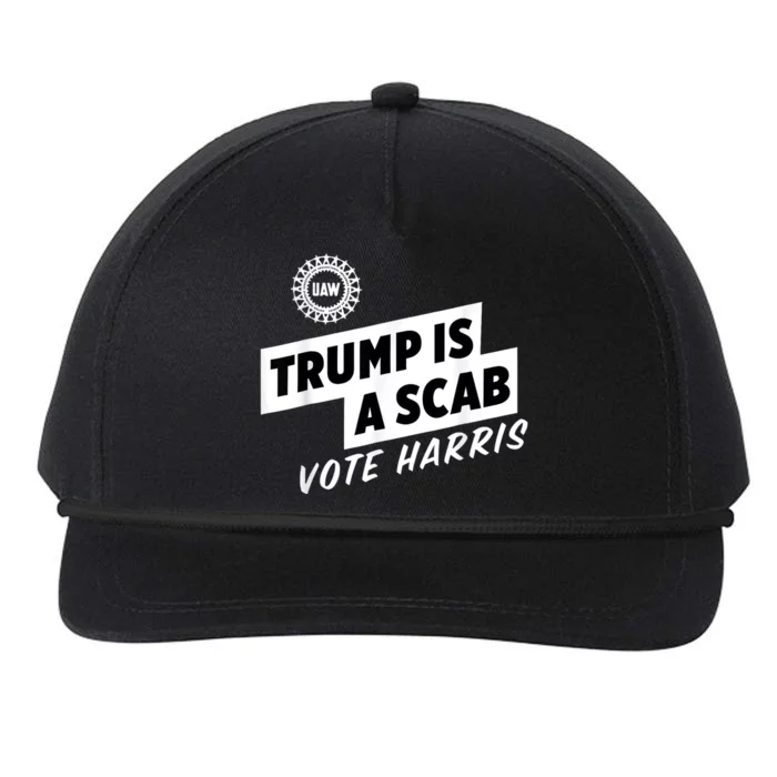 Uaw Trump Is A Scab Vote Harris Snapback Five-Panel Rope Hat