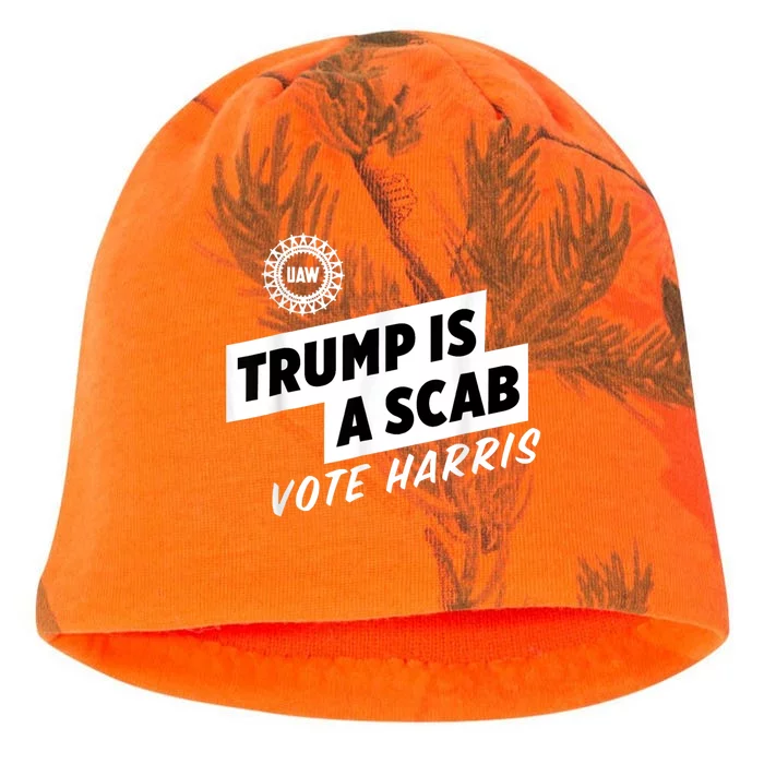 Uaw Trump Is A Scab Vote Harris Kati - Camo Knit Beanie