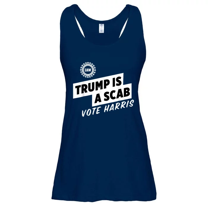 Uaw Trump Is A Scab Vote Harris Ladies Essential Flowy Tank