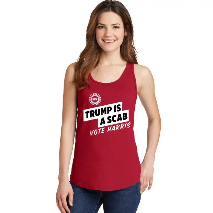 Uaw Trump Is A Scab Vote Harris Ladies Essential Tank