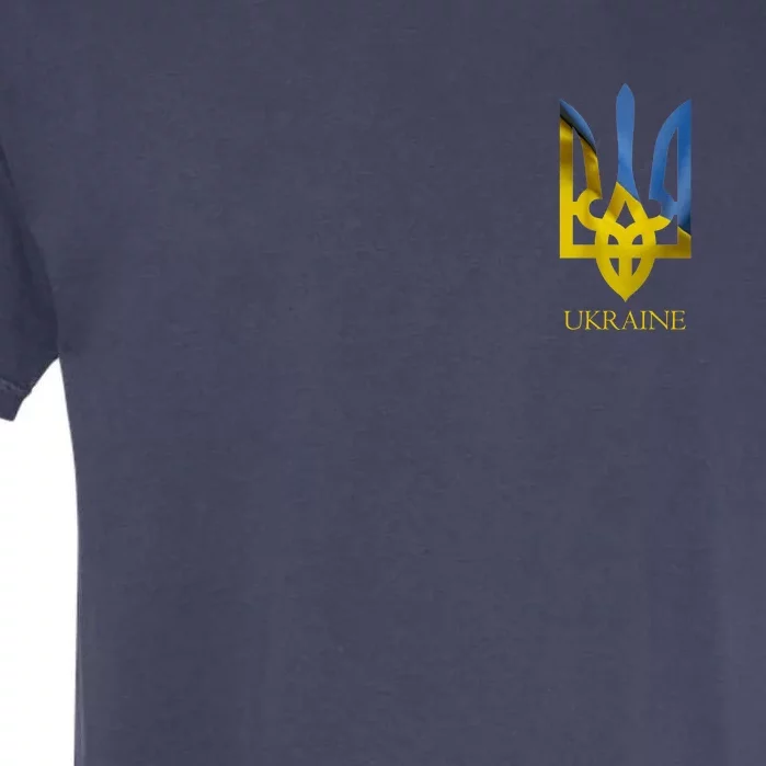 Ukraine Trident I Stand With Ukrainian Pride Support Garment-Dyed Heavyweight T-Shirt