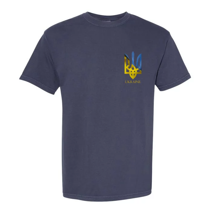 Ukraine Trident I Stand With Ukrainian Pride Support Garment-Dyed Heavyweight T-Shirt