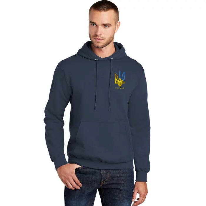 Ukraine Trident I Stand With Ukrainian Pride Support Tall Hoodie