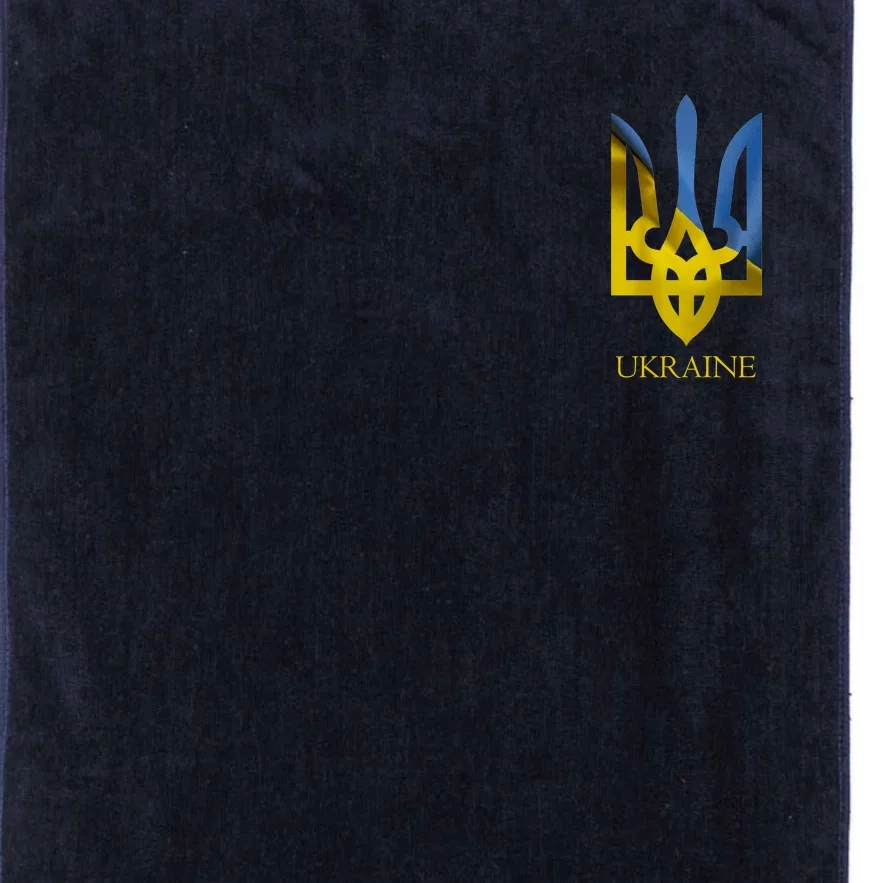 Ukraine Trident I Stand With Ukrainian Pride Support Platinum Collection Golf Towel