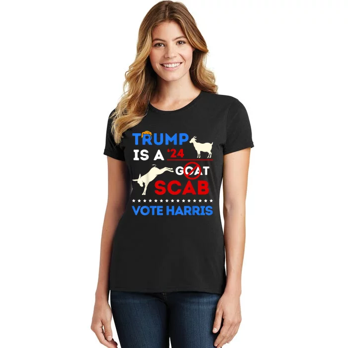 Uaw Trump Is A Scab Vote Harris Walz Women's T-Shirt