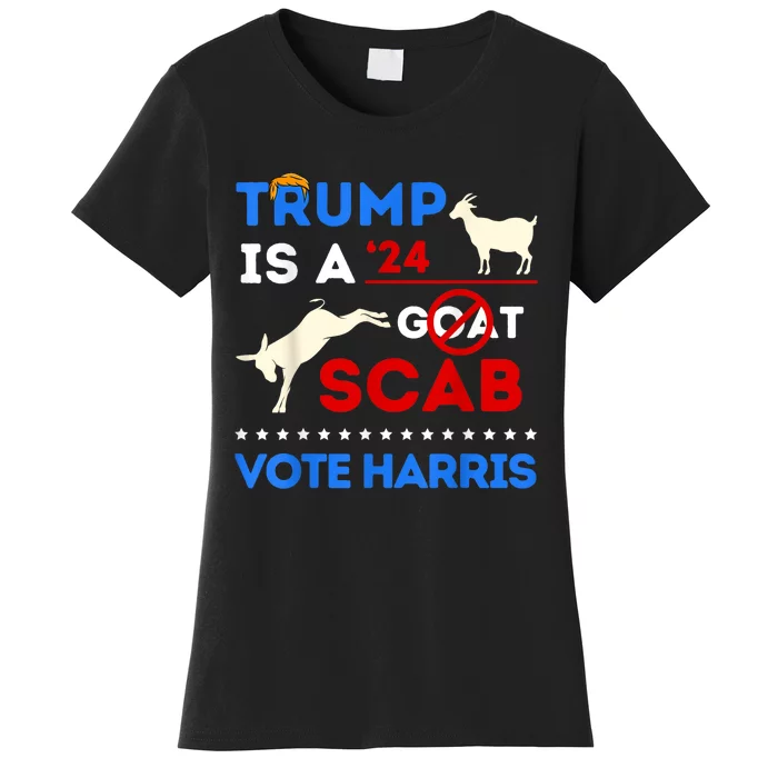 Uaw Trump Is A Scab Vote Harris Walz Women's T-Shirt