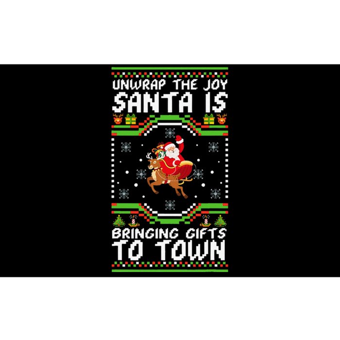 Unwrap The Joy SantaS Gifts Are Coming To Town Bumper Sticker