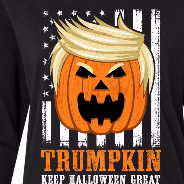 Usa Trumpkin Keep Halloween Great Funny Great Gift Womens Cotton Relaxed Long Sleeve T-Shirt