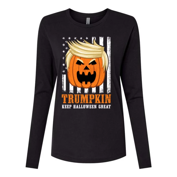 Usa Trumpkin Keep Halloween Great Funny Great Gift Womens Cotton Relaxed Long Sleeve T-Shirt