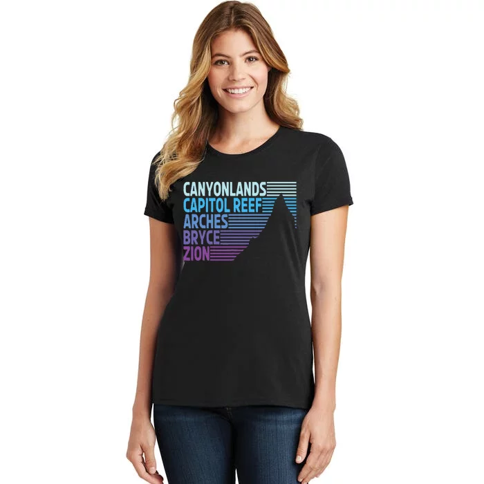 Utahs The Mighty Five National Parks Women's T-Shirt