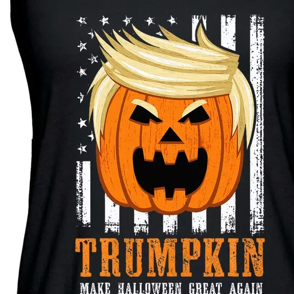 USA Trumpkin Make Halloween Great Again Funny Ladies Essential Flowy Tank