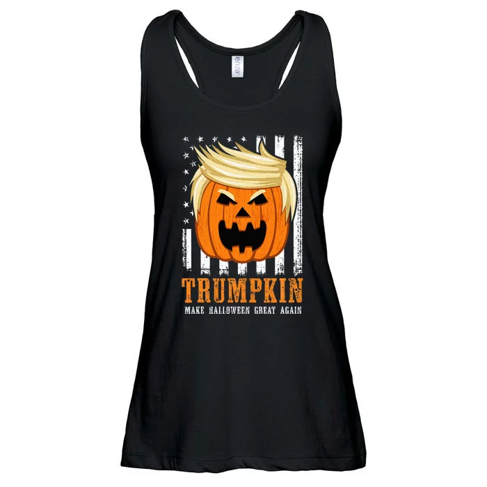 USA Trumpkin Make Halloween Great Again Funny Ladies Essential Flowy Tank