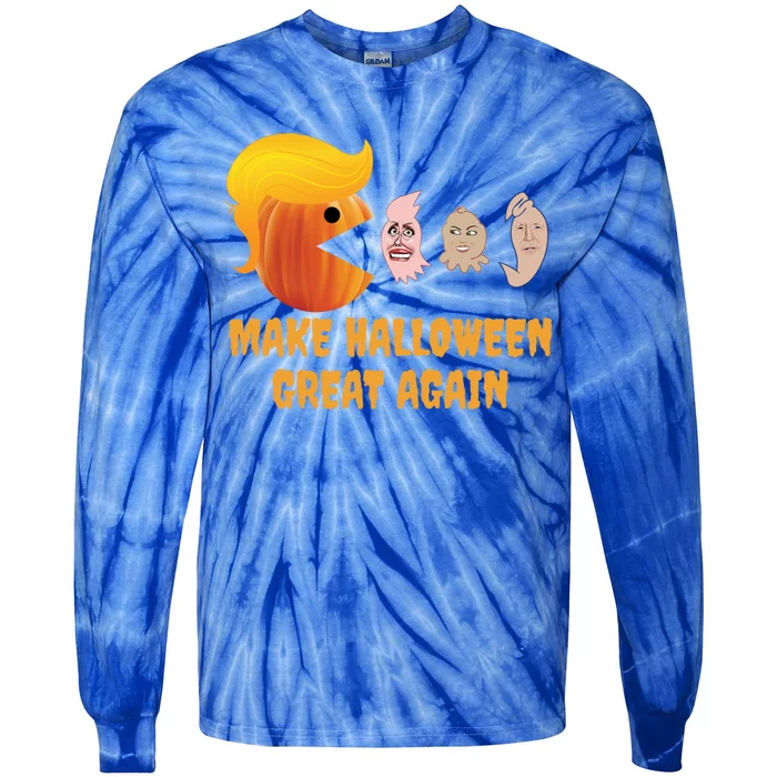 Usa Trumpkin Make Halloween Great Again Funny Cool Gift Tie-Dye Long Sleeve Shirt