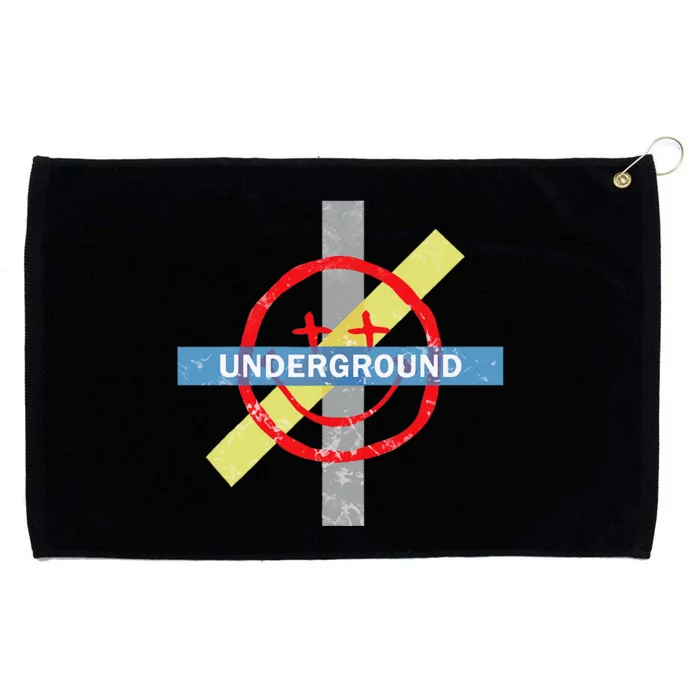 Underground Techno Music Grommeted Golf Towel