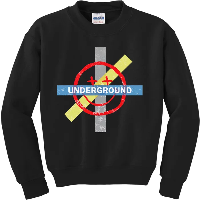 Underground Techno Music Kids Sweatshirt