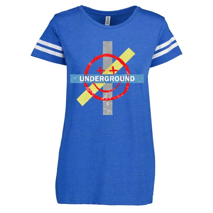 Underground Techno Music Enza Ladies Jersey Football T-Shirt