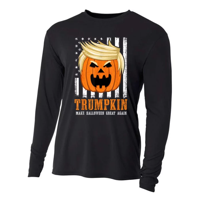 Usa Trumpkin Make Halloween Great Again Funny Cooling Performance Long Sleeve Crew