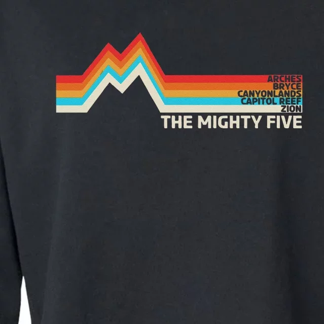 Utahs The Mighty Five National Parks Swea Cropped Pullover Crew