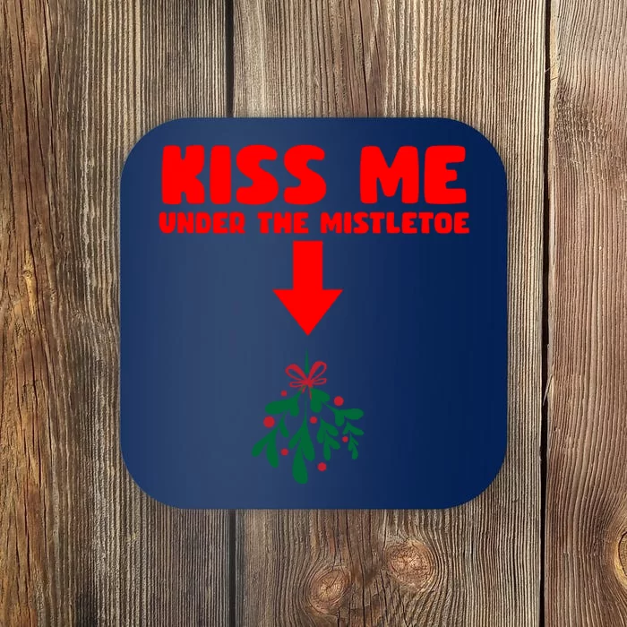 Under The Mistletoe Christmas Coaster