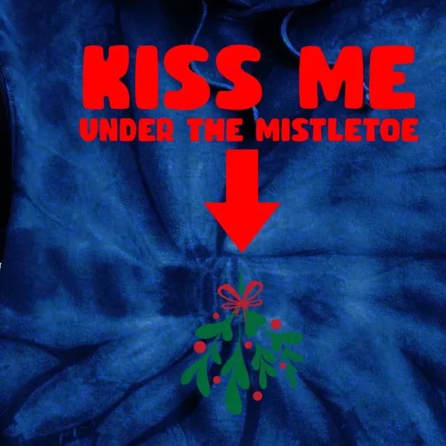 Under The Mistletoe Christmas Tie Dye Hoodie