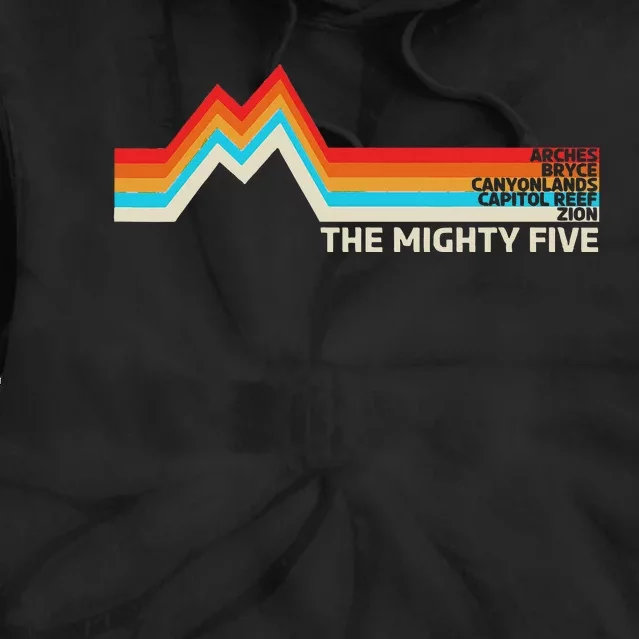 Utahs The Mighty Five National Parks Tie Dye Hoodie