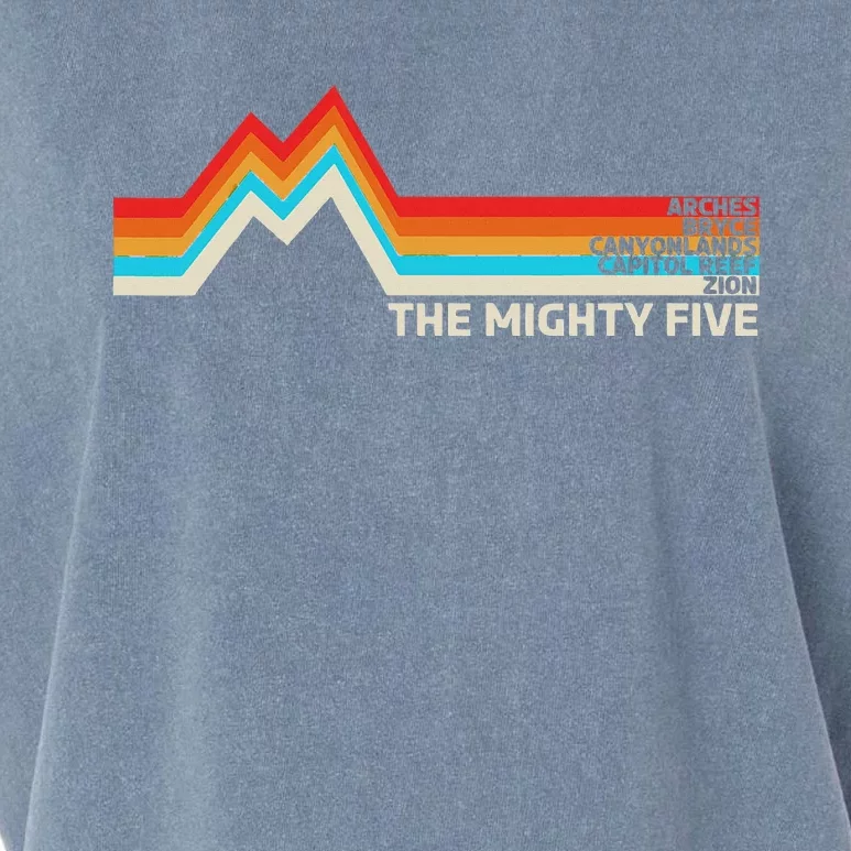 Utahs The Mighty Five National Parks Garment-Dyed Women's Muscle Tee