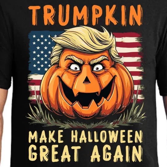 Usa Trumpkin Make Halloween Great Again Funny Trump Pajama Set