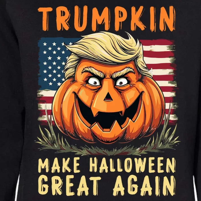 Usa Trumpkin Make Halloween Great Again Funny Trump Womens California Wash Sweatshirt