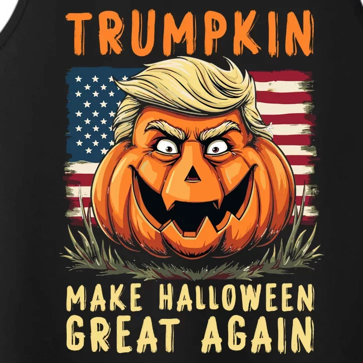 Usa Trumpkin Make Halloween Great Again Funny Trump Performance Tank