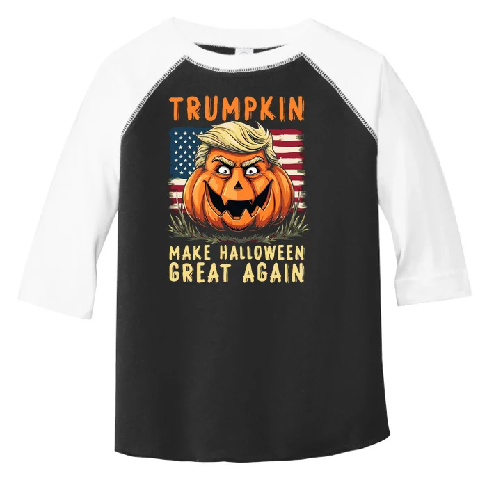 Usa Trumpkin Make Halloween Great Again Funny Trump Toddler Fine Jersey T-Shirt