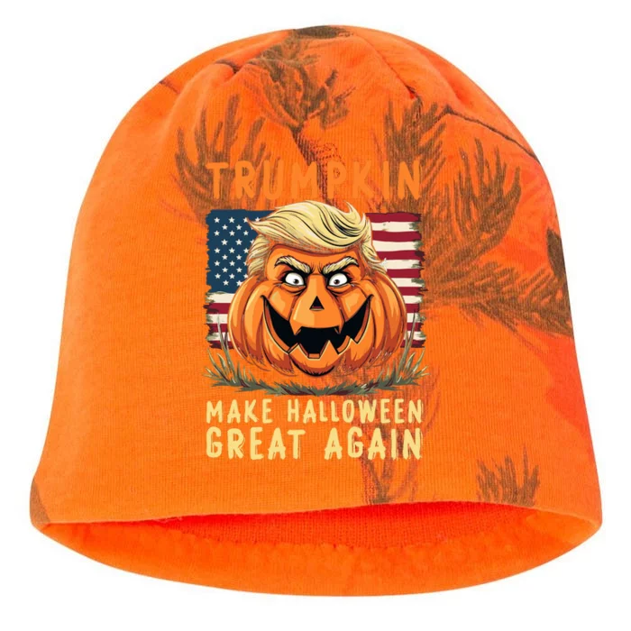 Usa Trumpkin Make Halloween Great Again Funny Trump Kati - Camo Knit Beanie