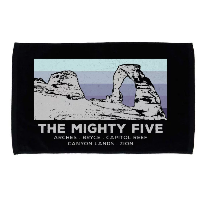 Utahs The Mighty Five National Parks Microfiber Hand Towel