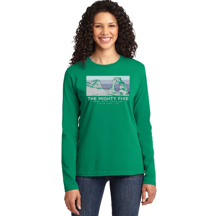 Utahs The Mighty Five National Parks Ladies Long Sleeve Shirt