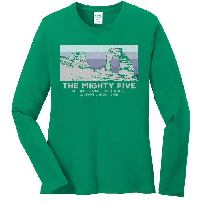 Utahs The Mighty Five National Parks Ladies Long Sleeve Shirt