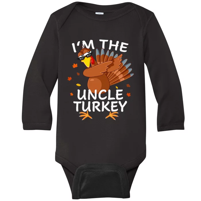 Uncle Turkey Matching Thanksgiving Pajamas Family Baby Long Sleeve Bodysuit