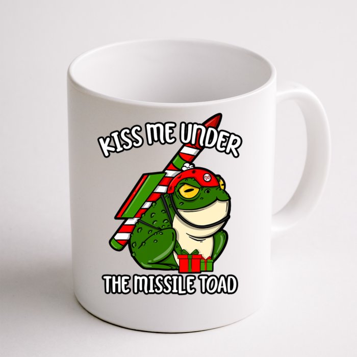 Under The Missile Toad Funny Christmas Holiday Frog Front & Back Coffee Mug