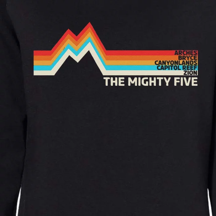 Utahs The Mighty Five National Parks Swea Womens California Wash Sweatshirt