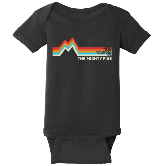 Utahs The Mighty Five National Parks Swea Baby Bodysuit