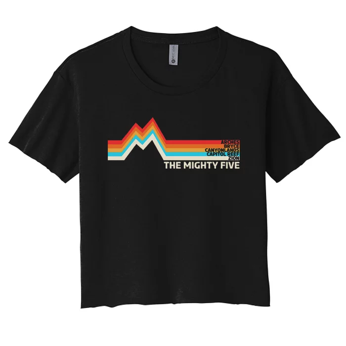 Utahs The Mighty Five National Parks Swea Women's Crop Top Tee