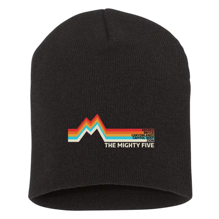 Utahs The Mighty Five National Parks Swea Short Acrylic Beanie