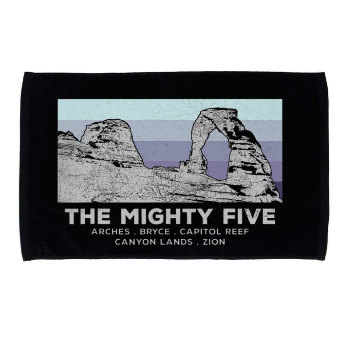 Utahs The Mighty Five National Parks Microfiber Hand Towel