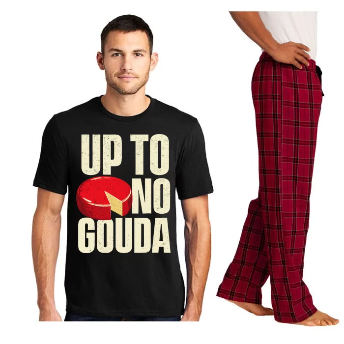 Up To No Gouda Food Dairy Cheese Lover Cheddar Brie Feta Pajama Set